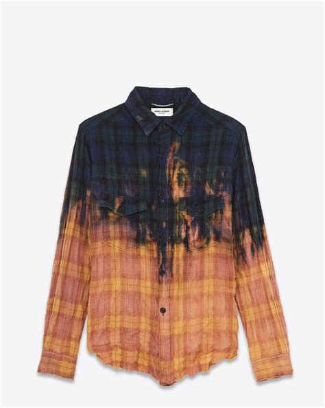 ysl raw edge shirt|Saint Laurent.